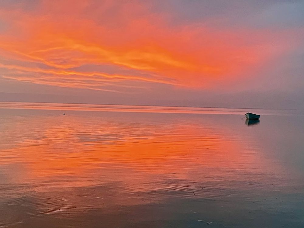 Sunset over the lagoon